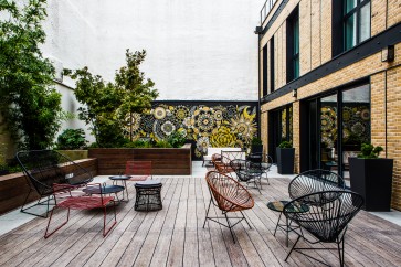 Terrasse intérieure © 2017 L’Imprimerie Hôtel